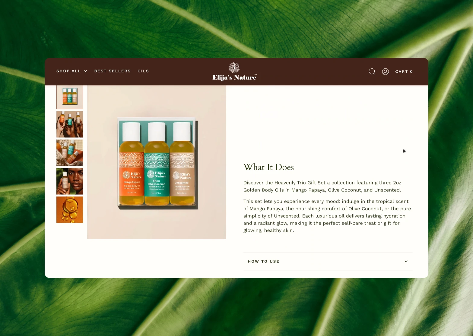 Elija's Nature website feature.