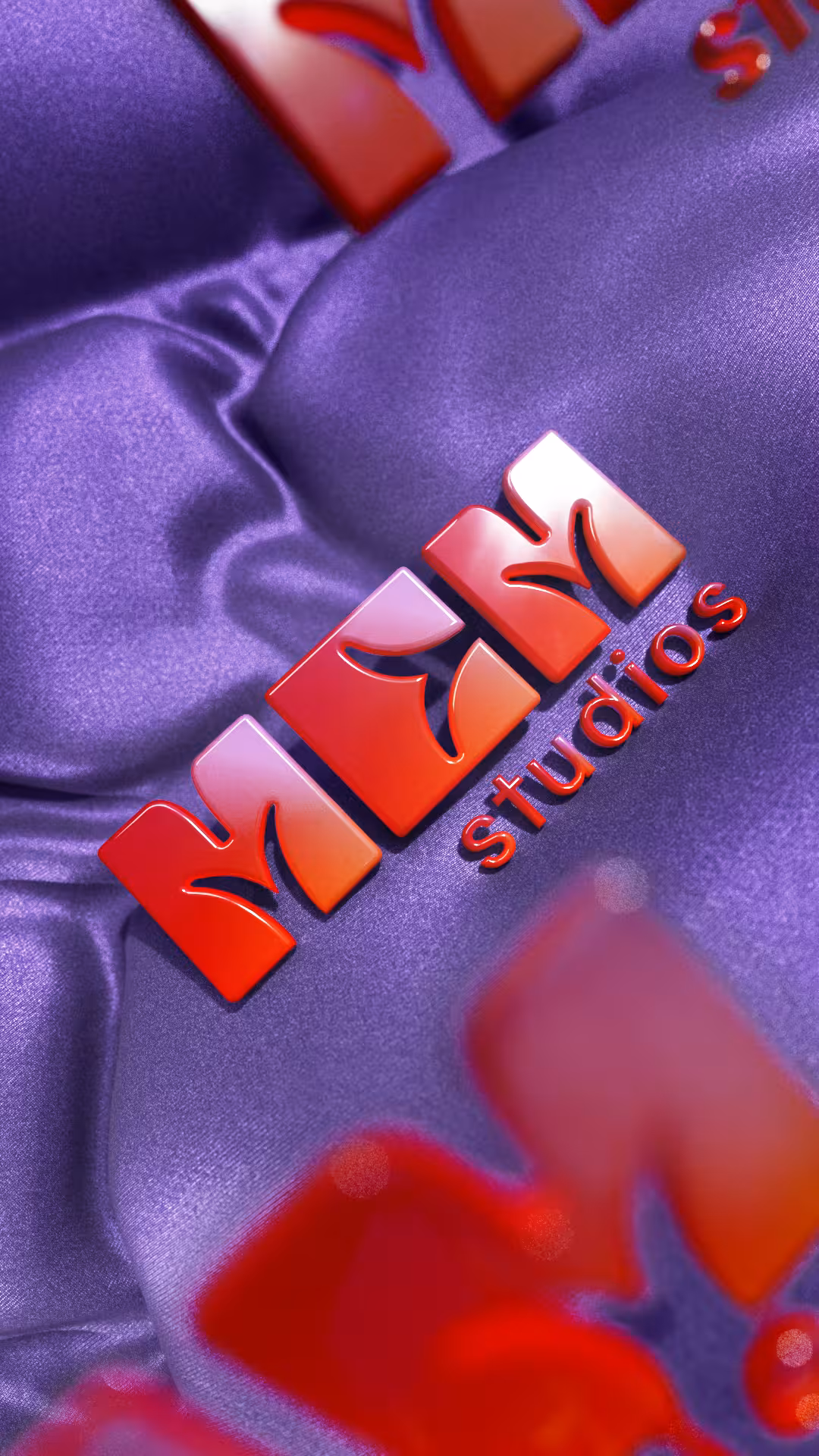MEM Studios red logo rendered on a purple background.